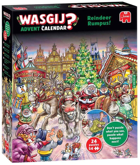 Wasgij adventskalender — 24 puzzels van 54 stukjes — adventskalender van Jumbo